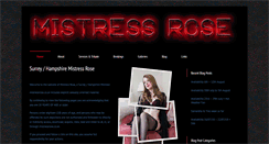 Desktop Screenshot of mistressrose.co.uk
